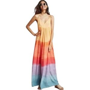 Anthropologie Carla Weeks Setting Sun bohemian Maxi Dress size small boxCK